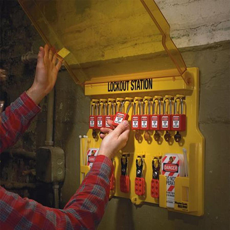 壁掛式鎖具工作站使用圖